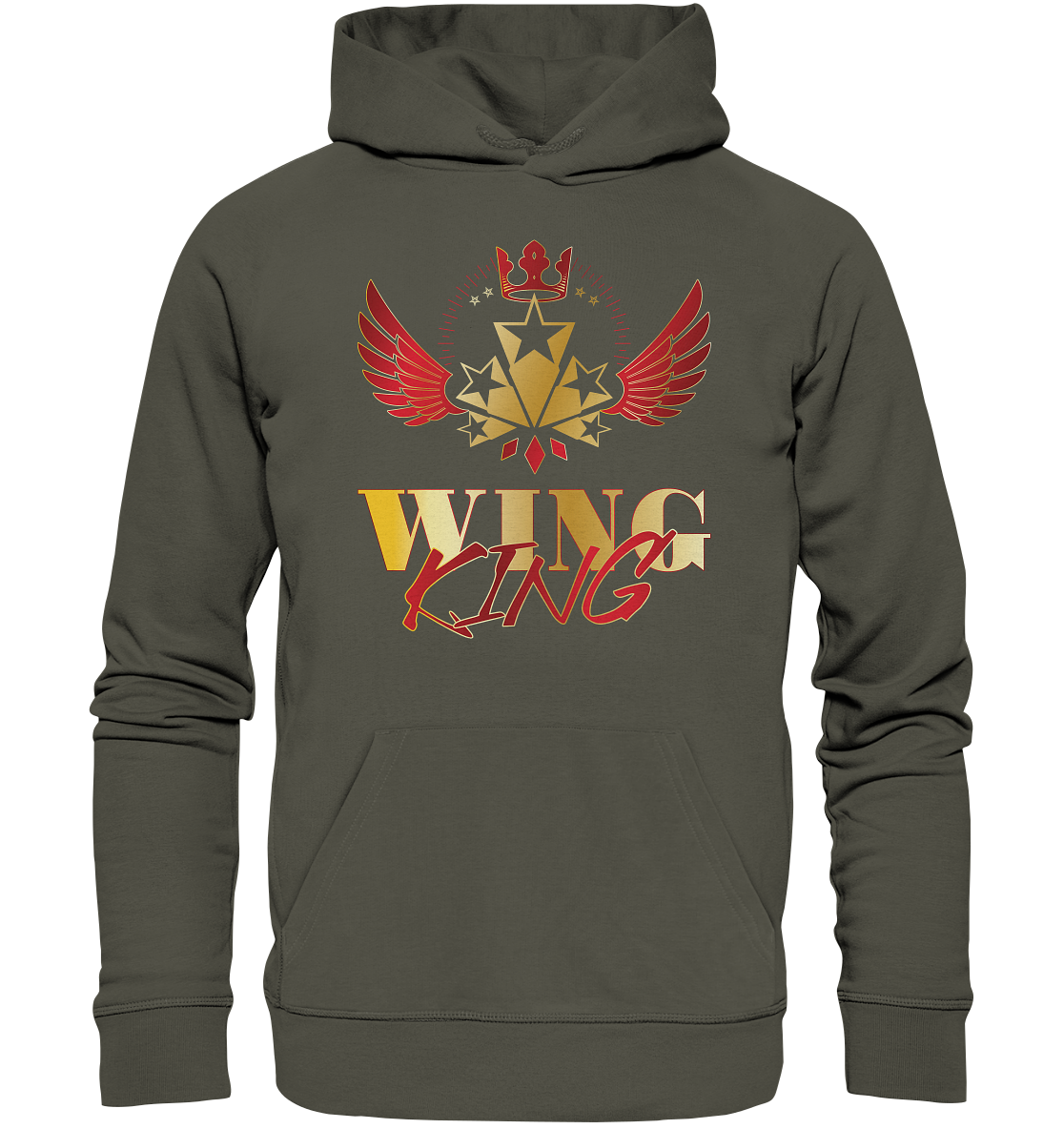 Goldwing - Wing King rot/gold - Organic Hoodie