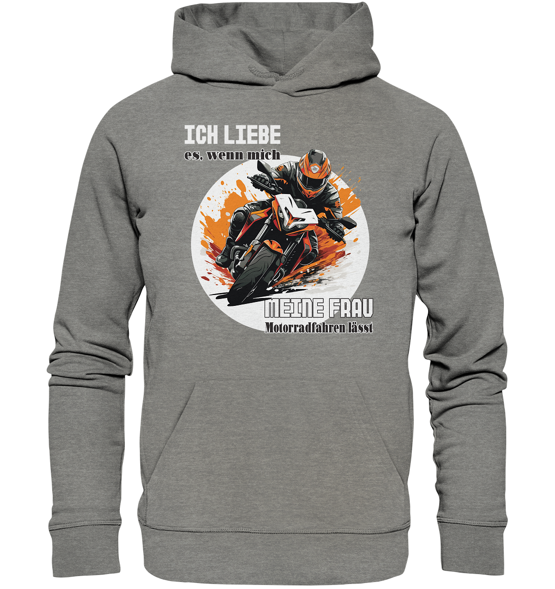 Ich liebe meine Frau - lustiger Biker Spruch - Organic Hoodie