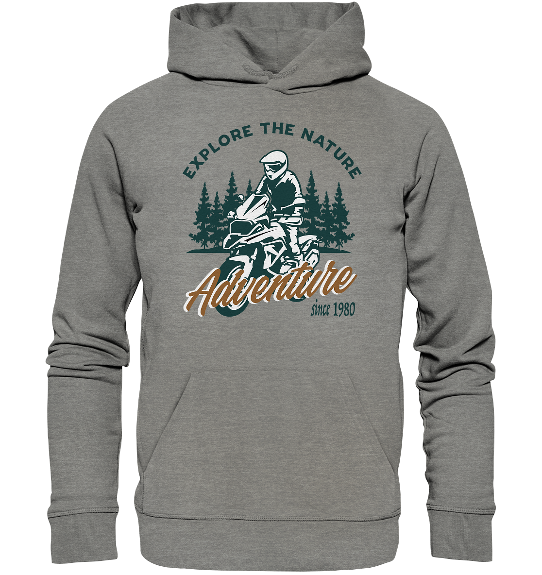 Explore the Nature - Adventure Bike 1980 - Organic Hoodie