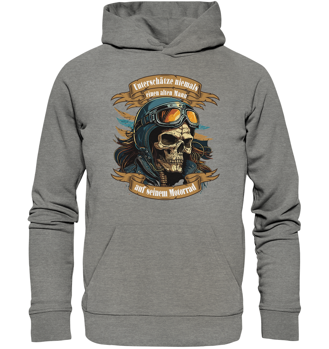 Unterschätze niemals einen alten Mann auf seinem Motorrad - Organic Hoodie