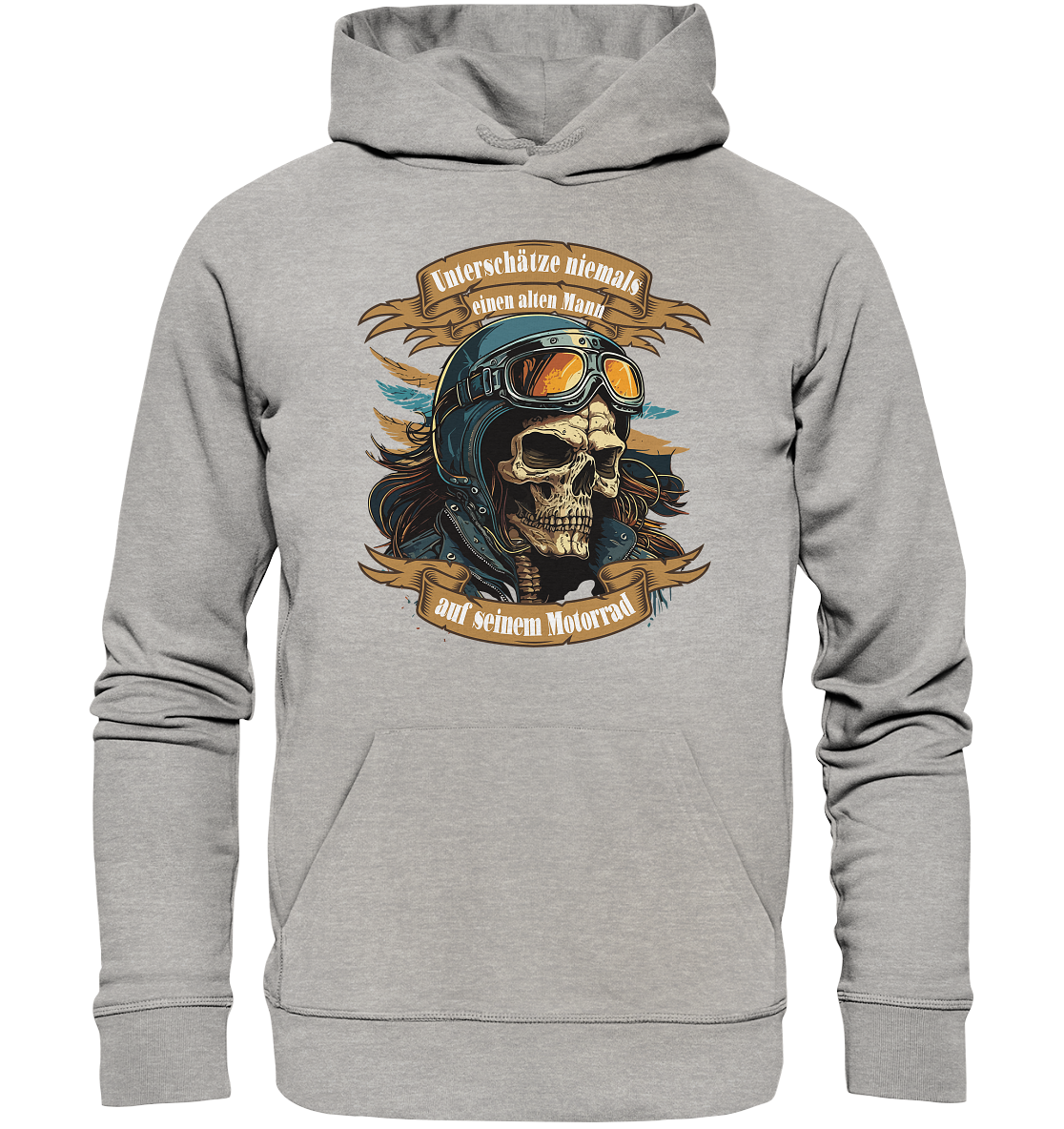Unterschätze niemals einen alten Mann auf seinem Motorrad - Organic Hoodie