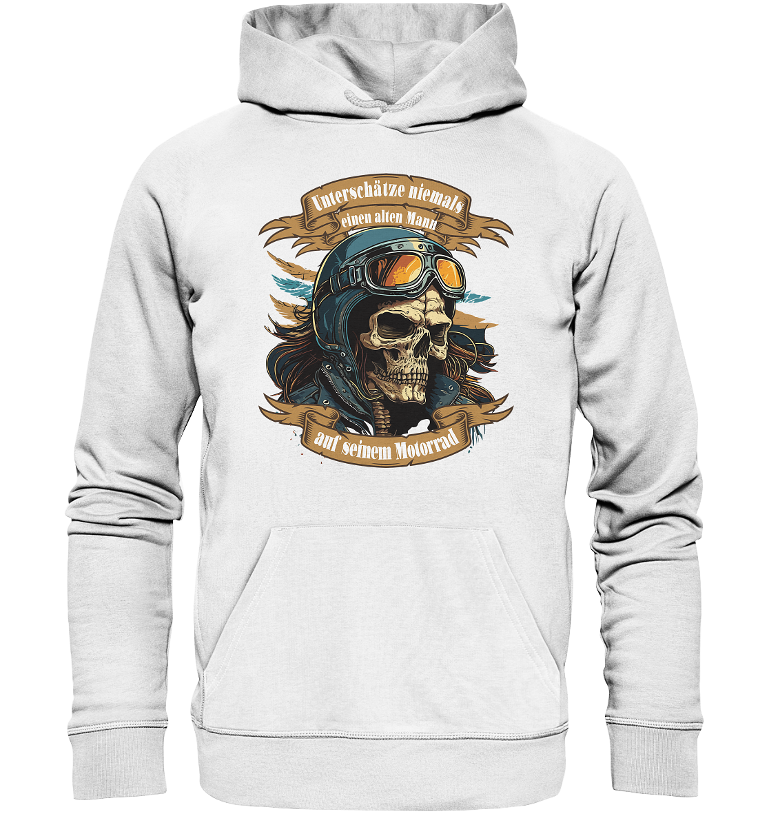 Unterschätze niemals einen alten Mann auf seinem Motorrad - Organic Hoodie