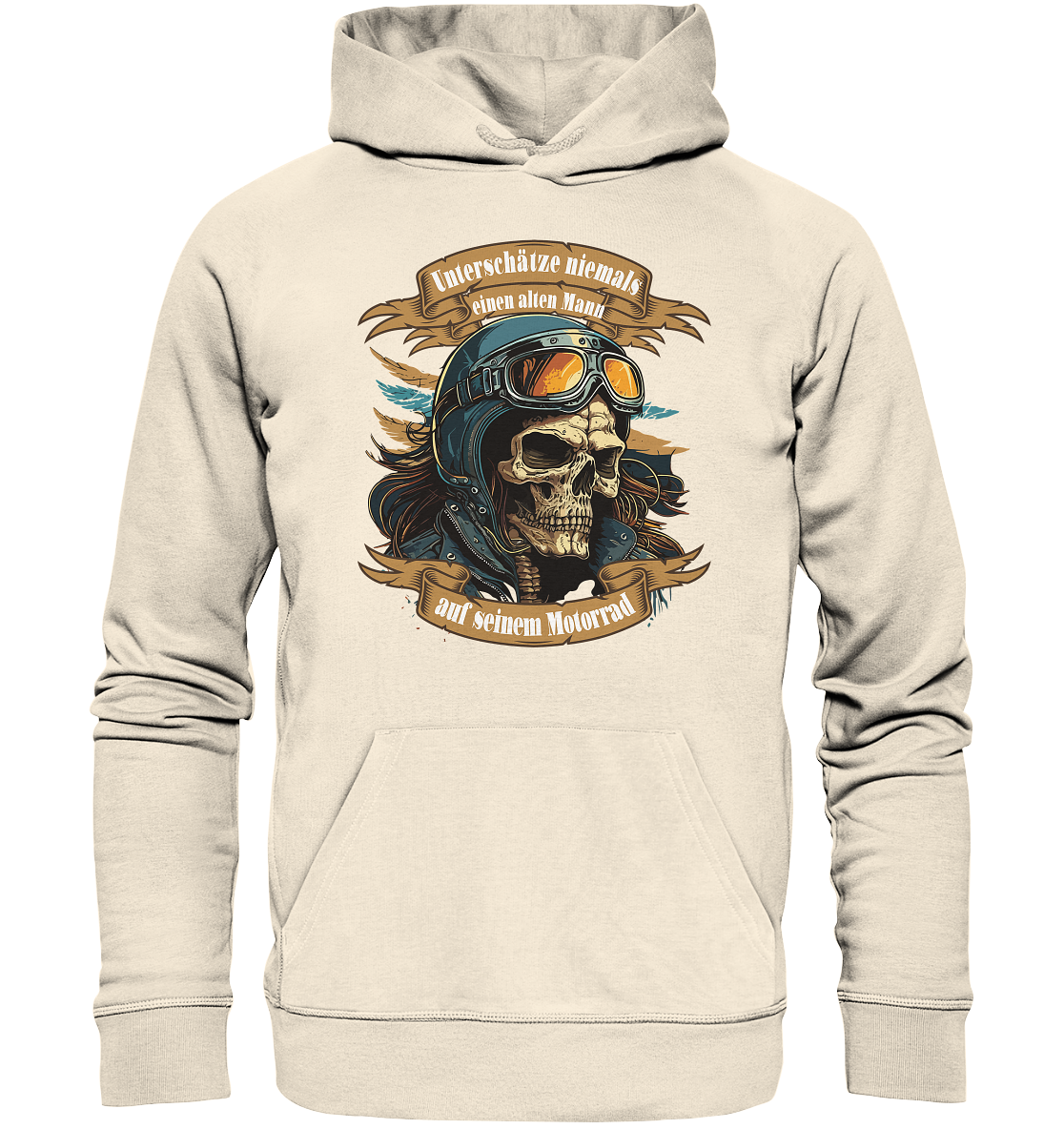 Unterschätze niemals einen alten Mann auf seinem Motorrad - Organic Hoodie