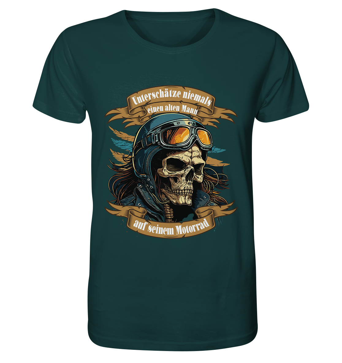 Unterschätze niemals einen alten Mann auf seinem Motorrad - Organic Shirt