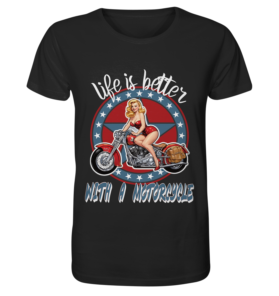 life is better with a motorcycle - Retro Design II - Organic Shirt