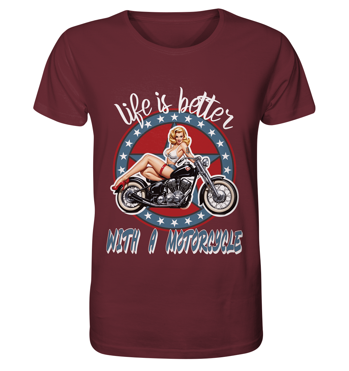 life is better with a motorcycle - Retro Design III - Organic Shirt