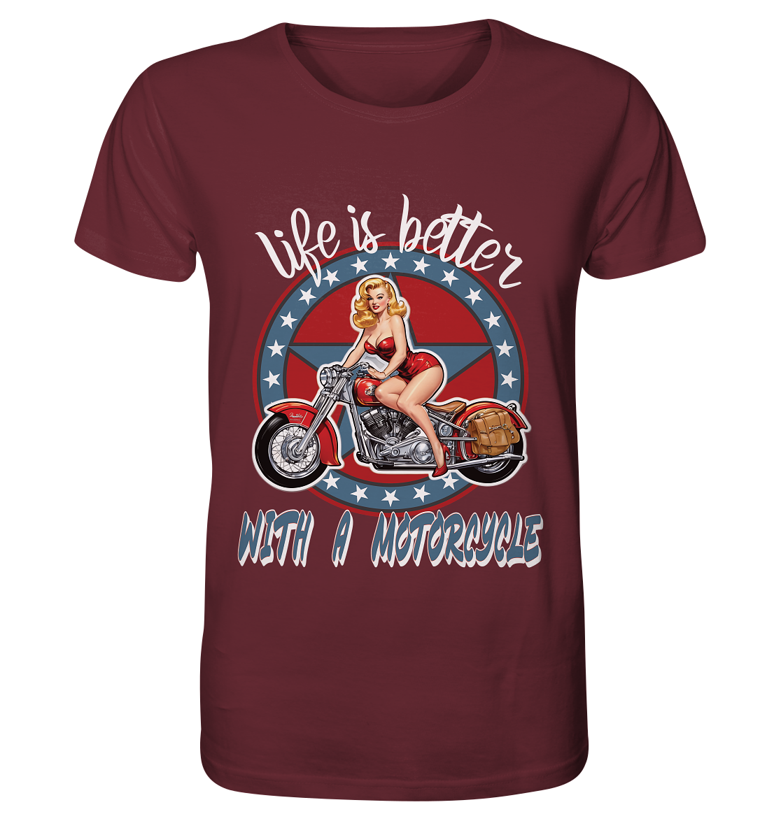 life is better with a motorcycle - Retro Design II - Organic Shirt