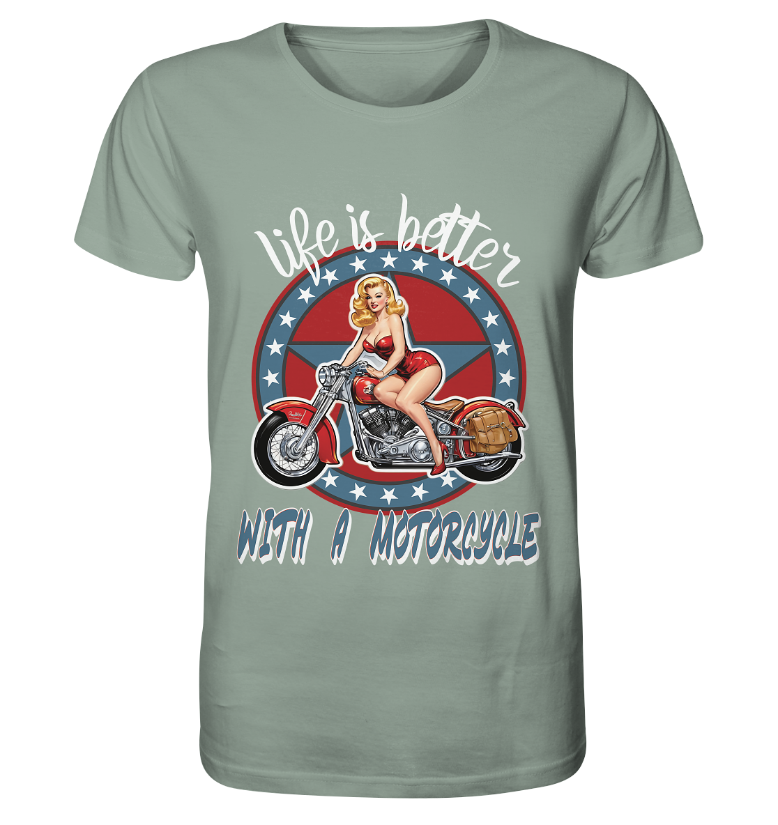 life is better with a motorcycle - Retro Design II - Organic Shirt