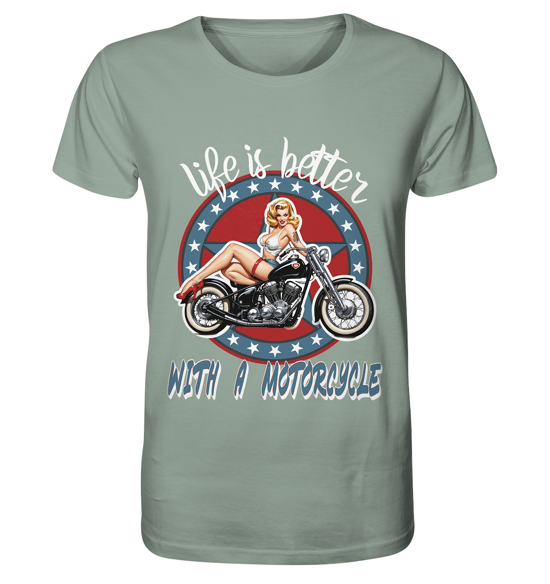 life is better with a motorcycle - Retro Design III - Organic Shirt