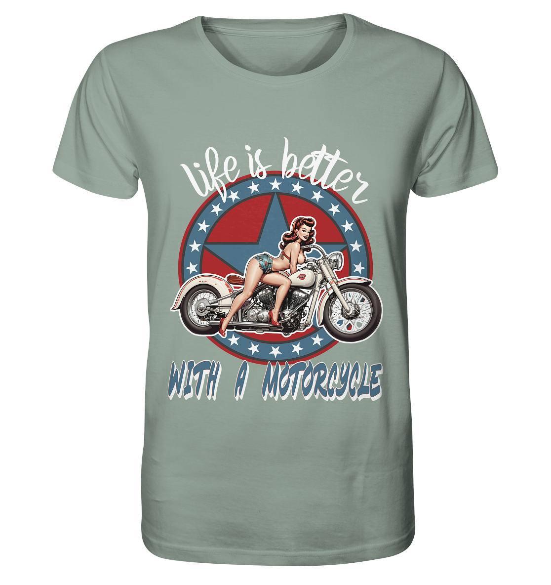 life is better with a motorcycle - Retro Design I - Organic Shirt