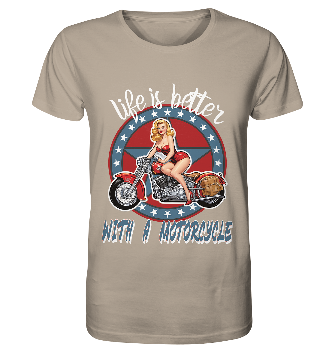 life is better with a motorcycle - Retro Design II - Organic Shirt