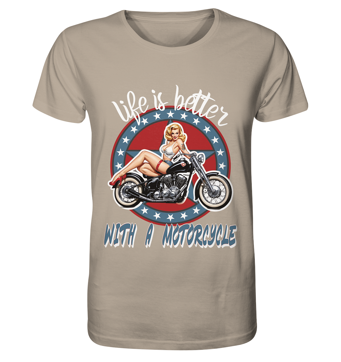 life is better with a motorcycle - Retro Design III - Organic Shirt