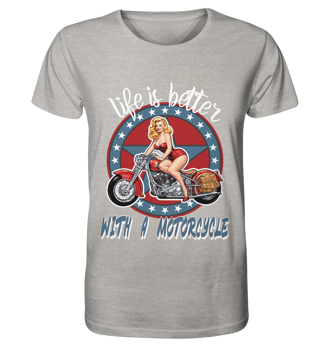 life is better with a motorcycle - Retro Design II - Organic Shirt