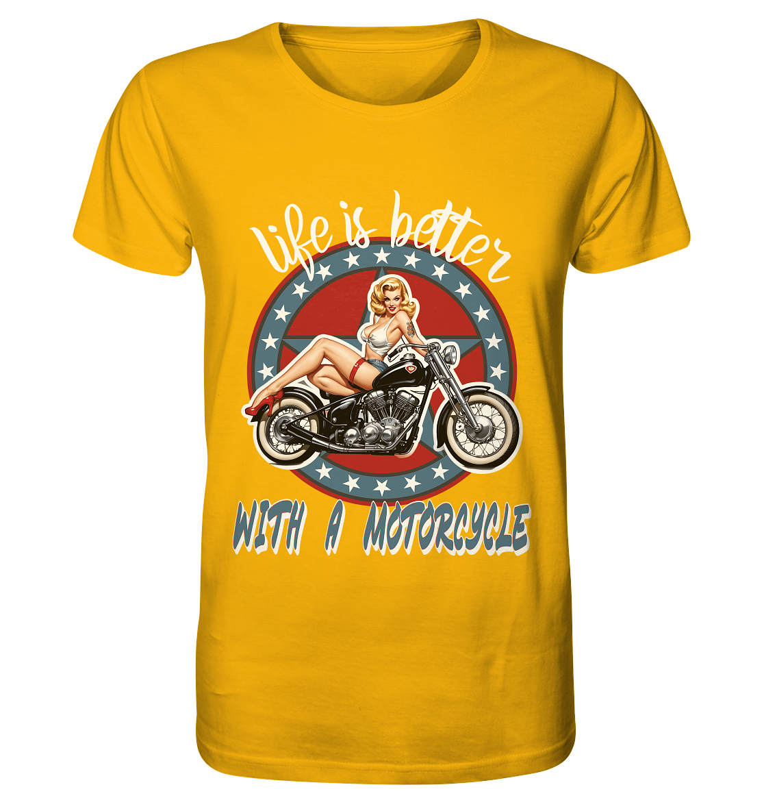 life is better with a motorcycle - Retro Design III - Organic Shirt