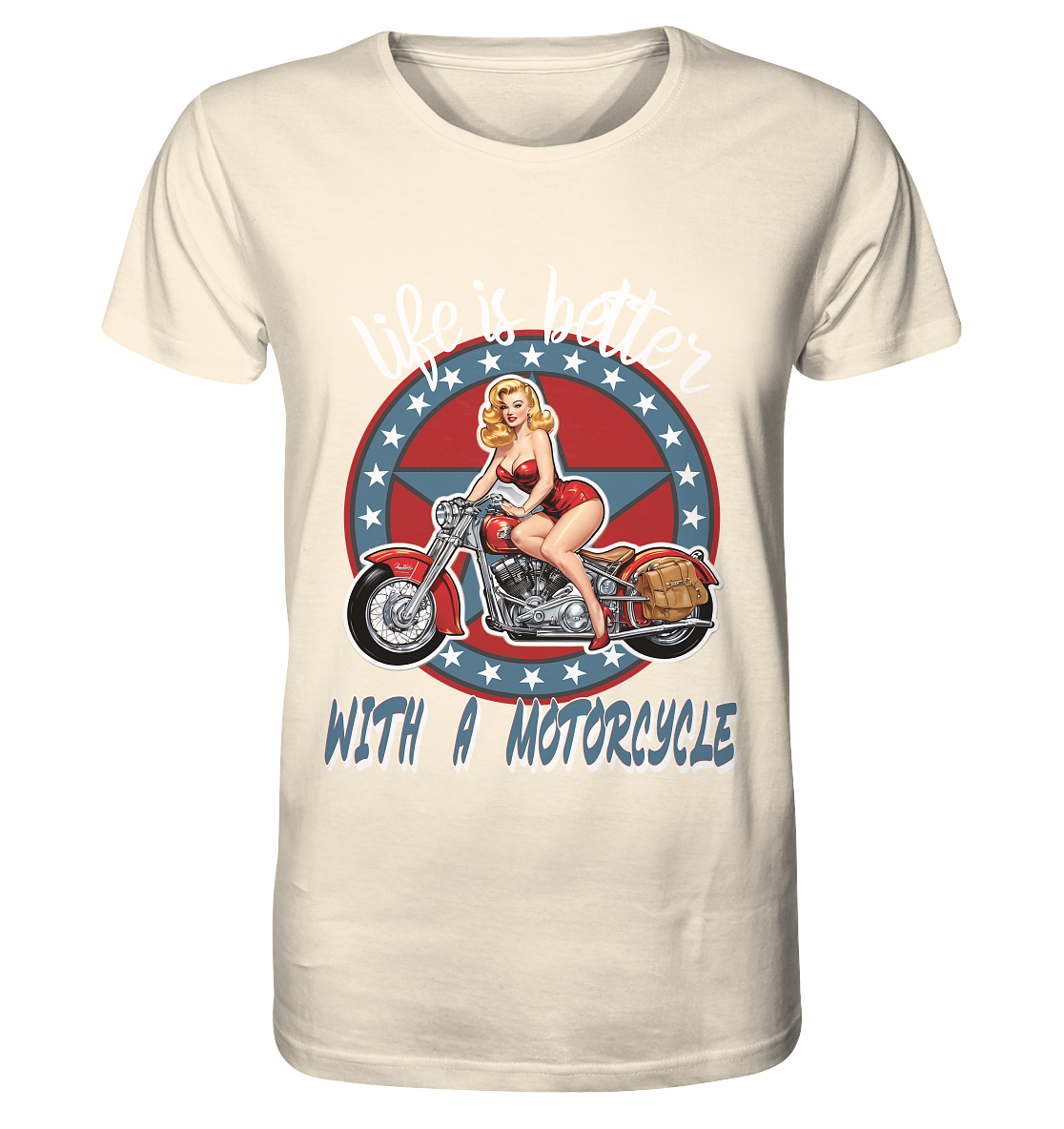 life is better with a motorcycle - Retro Design II - Organic Shirt