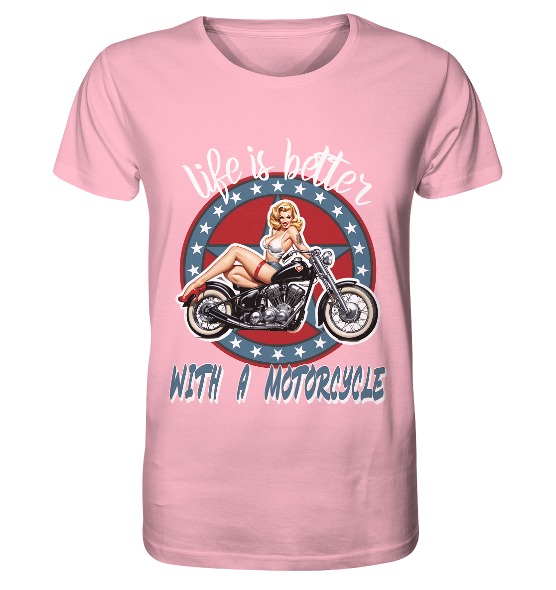 life is better with a motorcycle - Retro Design III - Organic Shirt