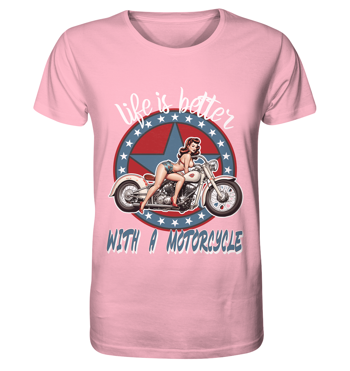 life is better with a motorcycle - Retro Design I - Organic Shirt