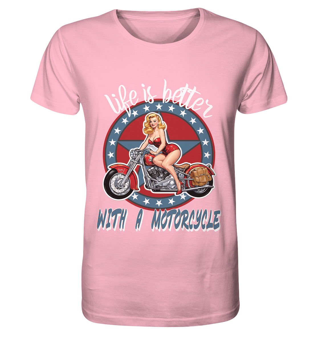 life is better with a motorcycle - Retro Design II - Organic Shirt