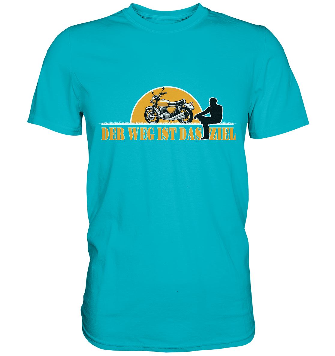 Der Weg ist das Ziel - Spruch für Biker - Premium Shirt