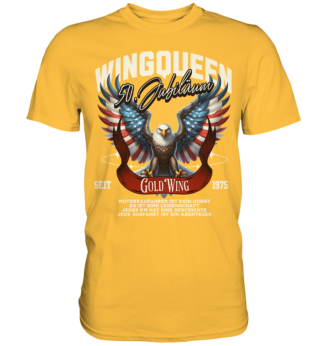 Goldwing Wing Queen 50 Jubiläum 1975 DE - Premium Shirt