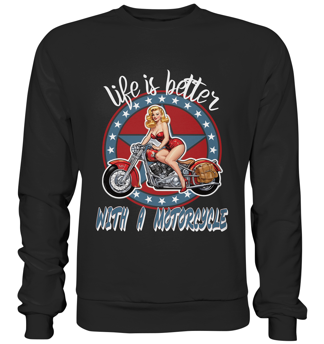 life is better with a motorcycle - Motorrad 50er Jahre Kopie Kopie - Premium Sweatshirt