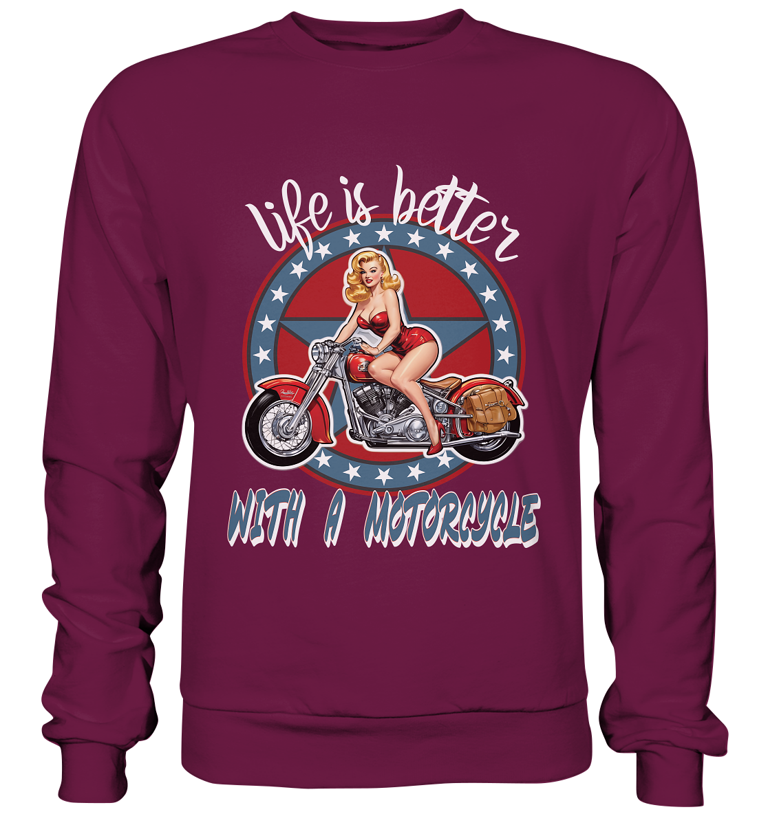 life is better with a motorcycle - Motorrad 50er Jahre Kopie Kopie - Premium Sweatshirt