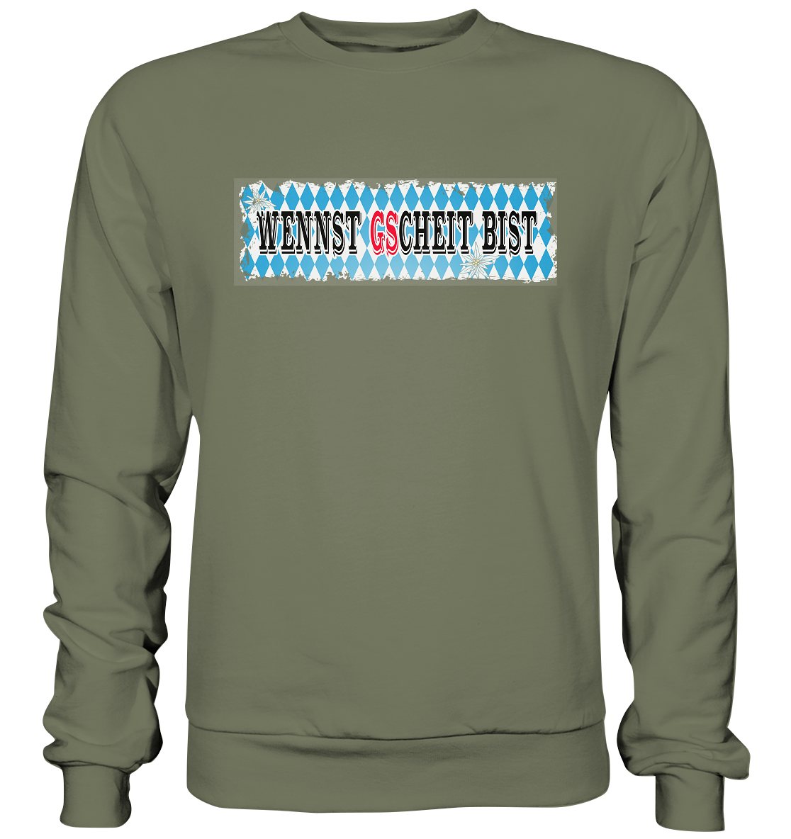 wennst GScheit bist - Spruch für bayrische Adventure Biker - Premium Sweatshirt
