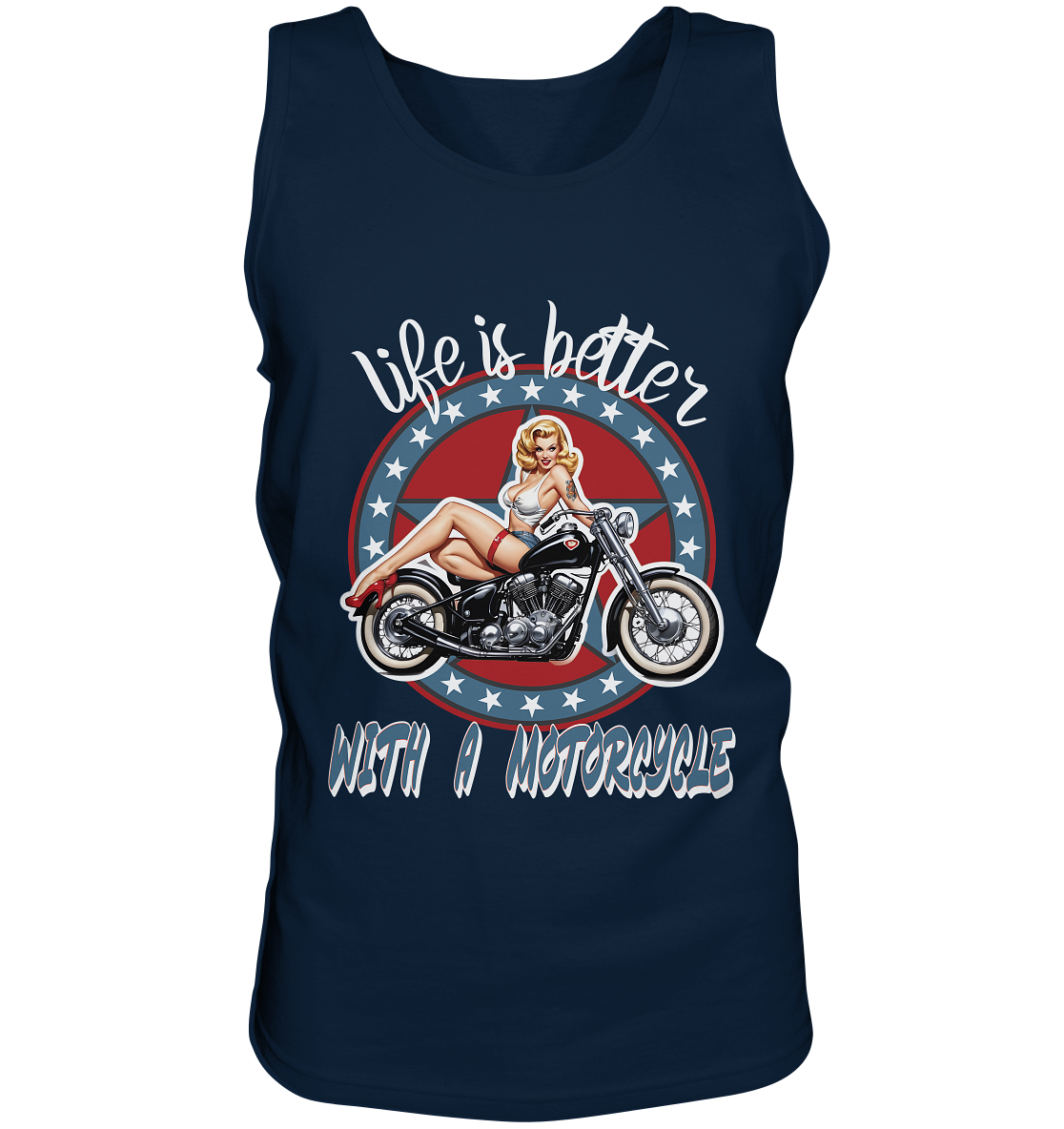 life is better with a motorcycle - Motorrad 50er Jahre Kopie - Tank-Top