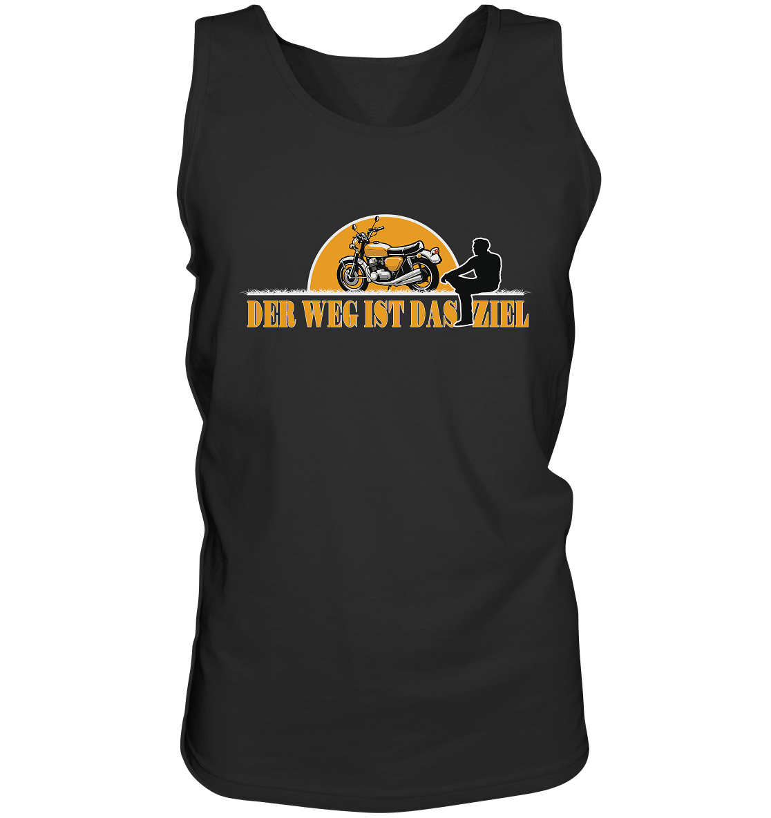 Der Weg ist das Ziel - Spruch für Biker - Herrn Tank-Top