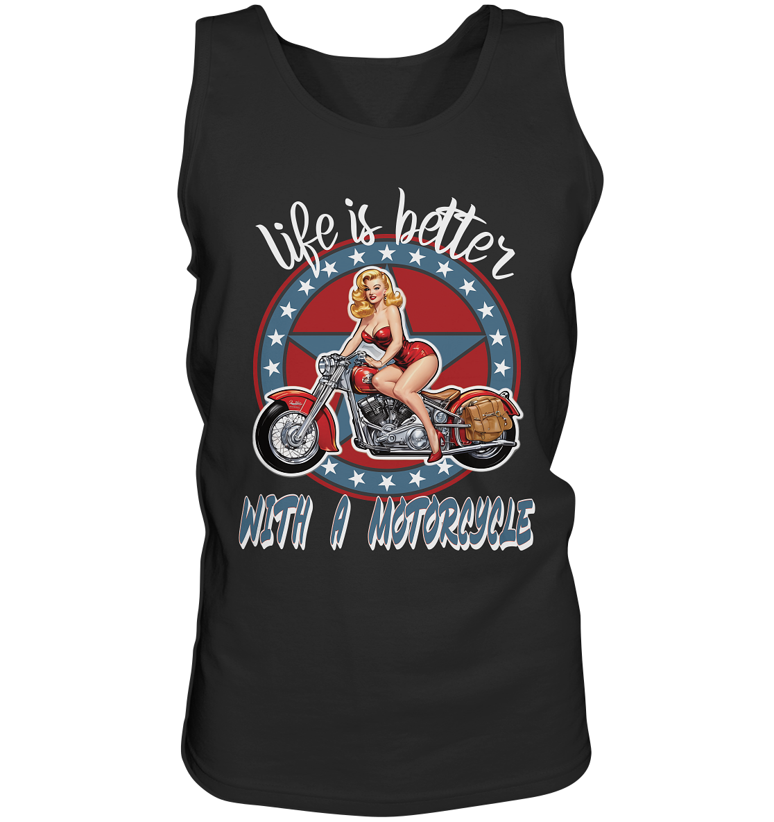 life is better with a motorcycle - Retro Design II - Herrn Tank-Top