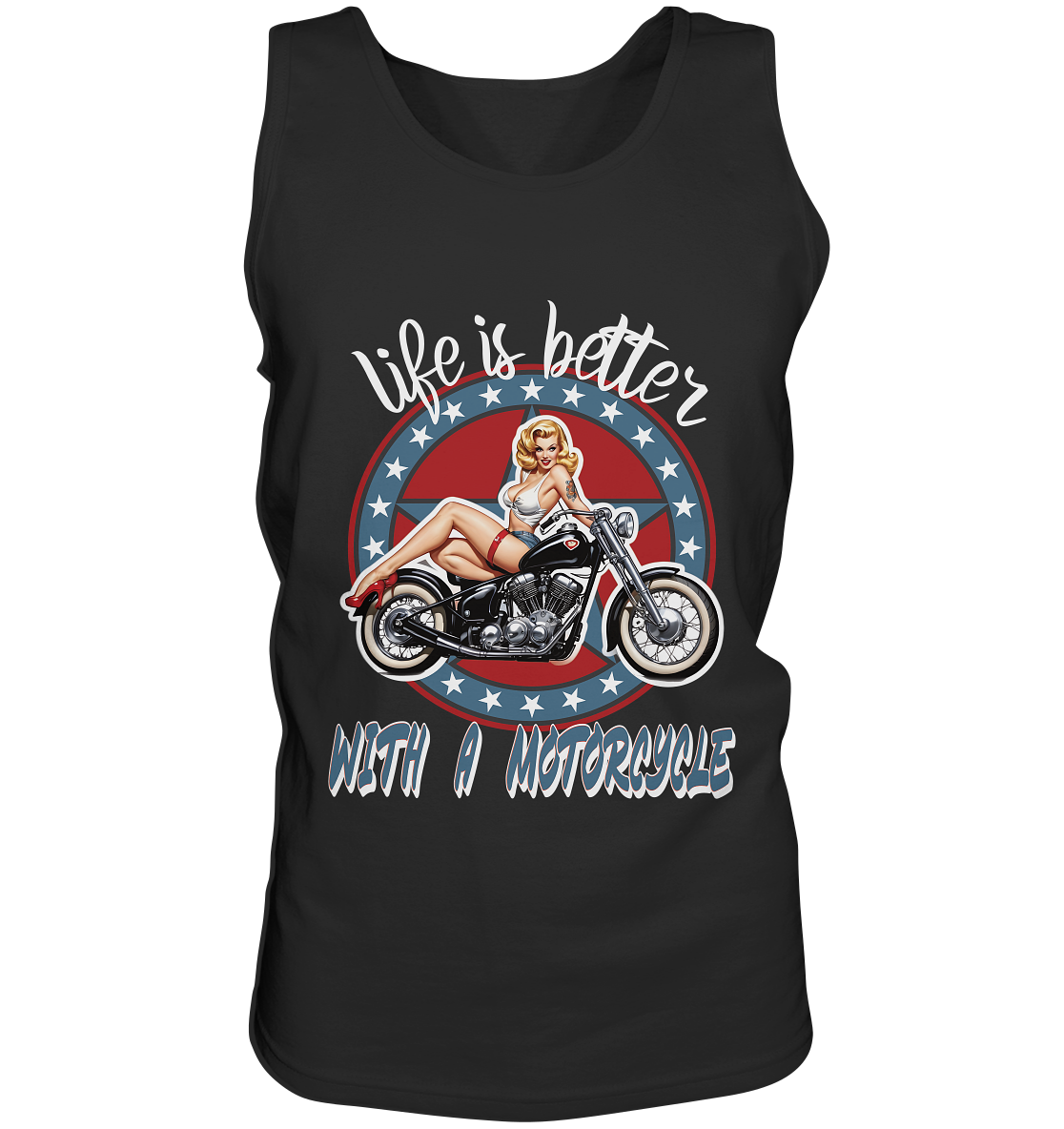 life is better with a motorcycle - Motorrad 50er Jahre Kopie - Tank-Top