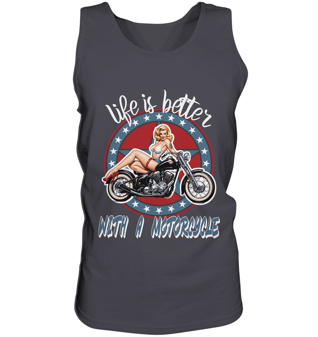 life is better with a motorcycle - Motorrad 50er Jahre Kopie - Tank-Top