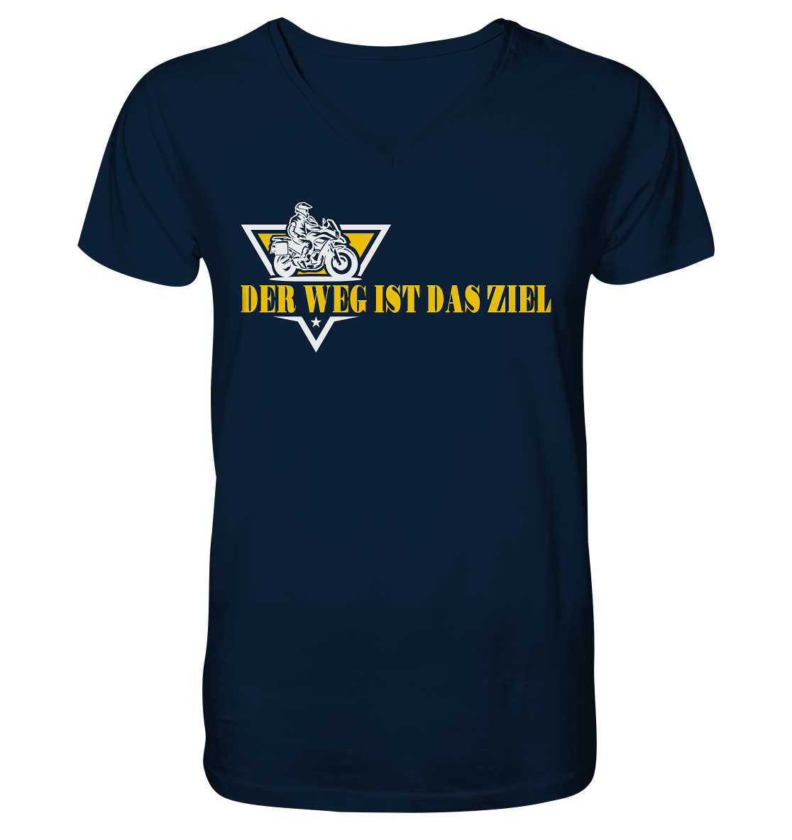 Der Weg ist das Ziel - Spruch für Biker - Herrn V-Neck Shirt