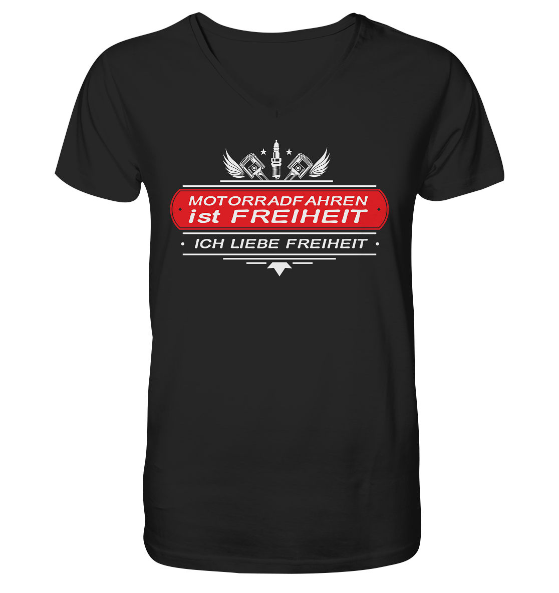 Motorradfahren ist Freiheit - Biker Spruch - Herrn V-Neck Shirt