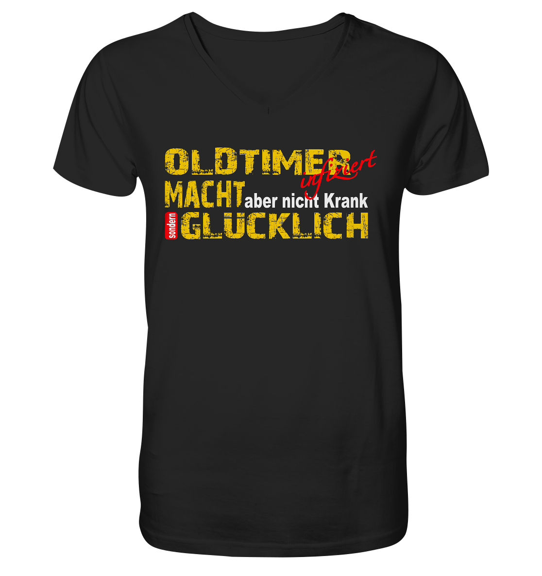 Oldtimer macht Glücklich - Herrn V-Neck Shirt