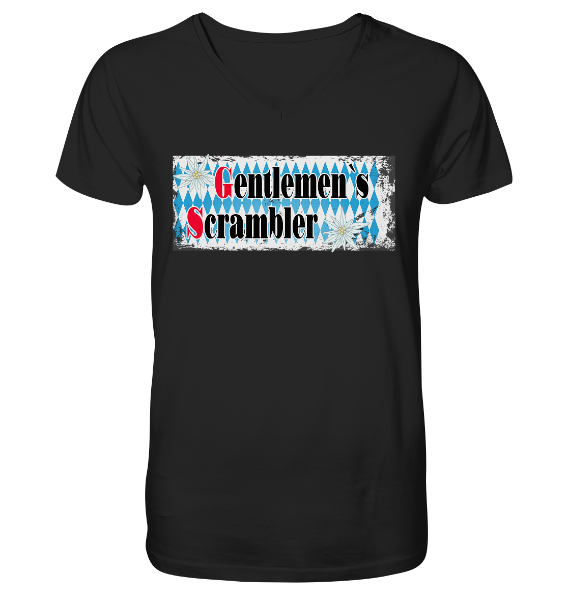 Gentlemen`s Scrambler - GS Adventure Bike - Herrn V-Neck Shirt