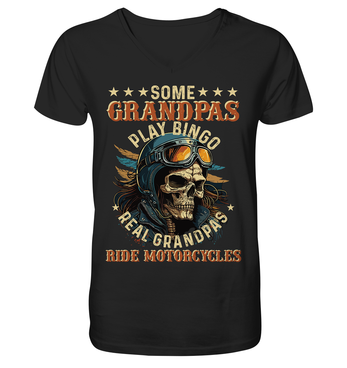 Echte Opas fahren Motorrad - Herrn V-Neck Shirt