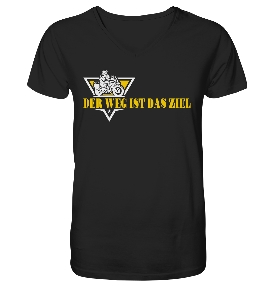 Der Weg ist das Ziel - Spruch für Biker - Herrn V-Neck Shirt