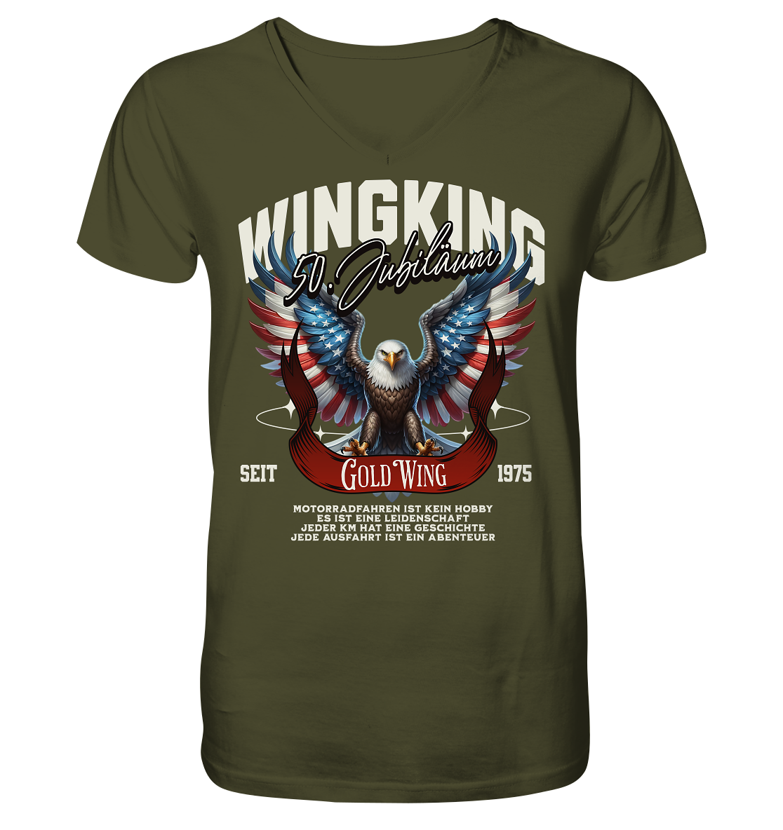 Goldwing Wing King 50 Jubiläum 1975 - V-Neck Shirt