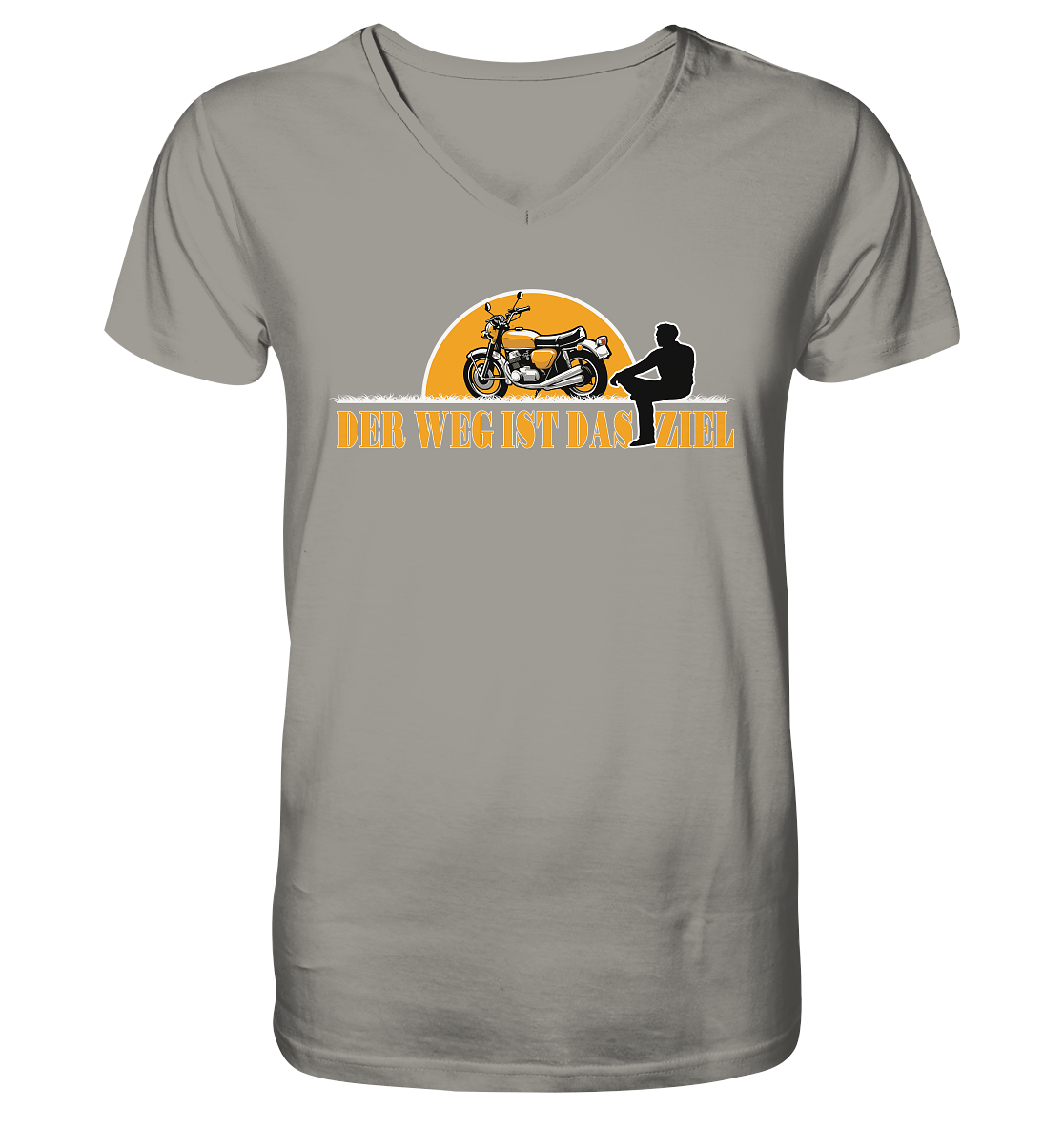 Der Weg ist das Ziel - Spruch für Biker - Herrn V-Neck Shirt