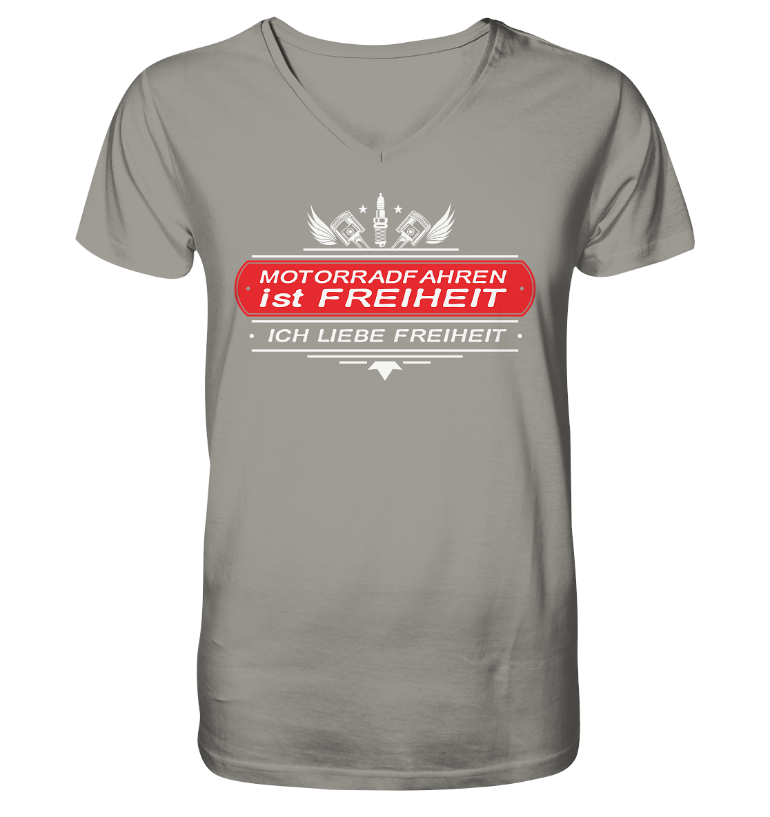 Motorradfahren ist Freiheit - Biker Spruch - Herrn V-Neck Shirt