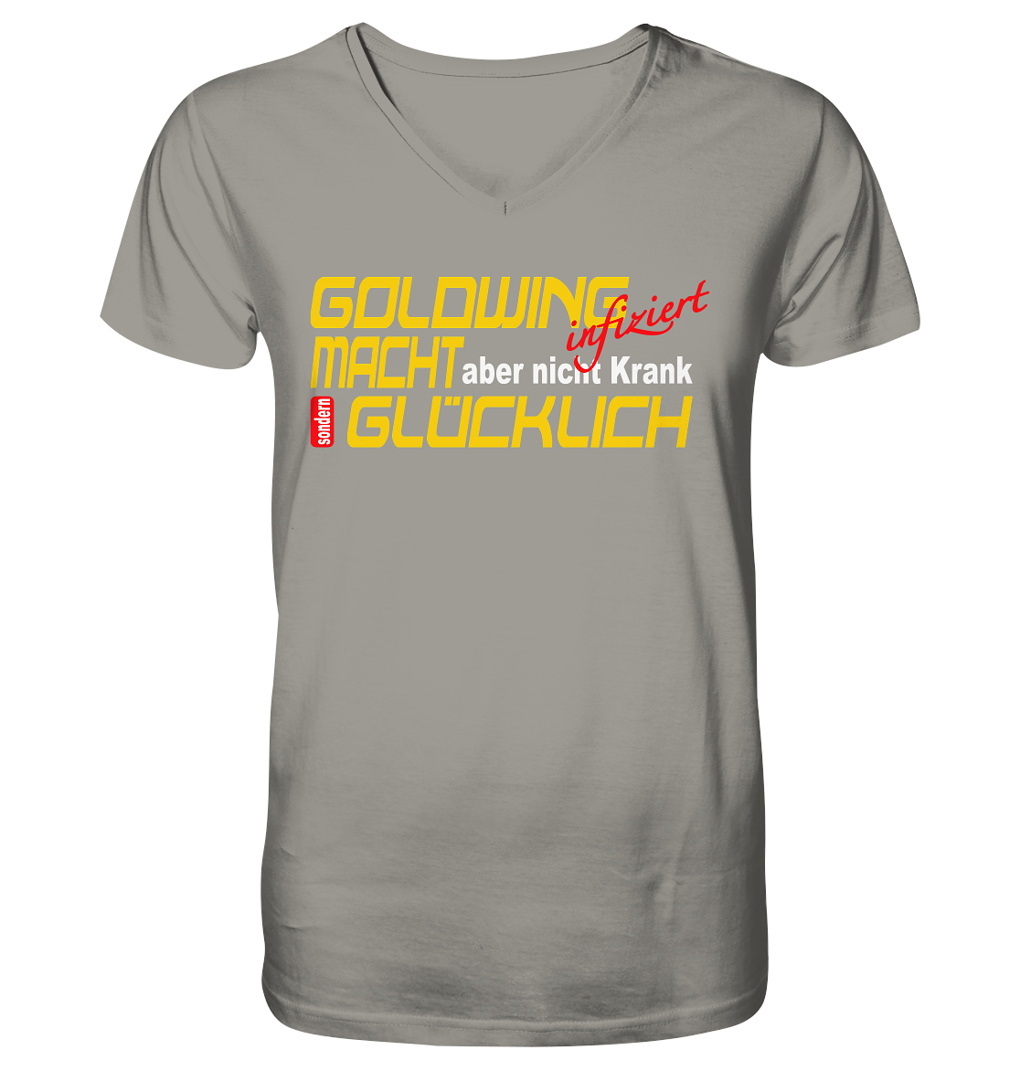 Goldwing macht Glücklich - Herrn V-Neck Shirt