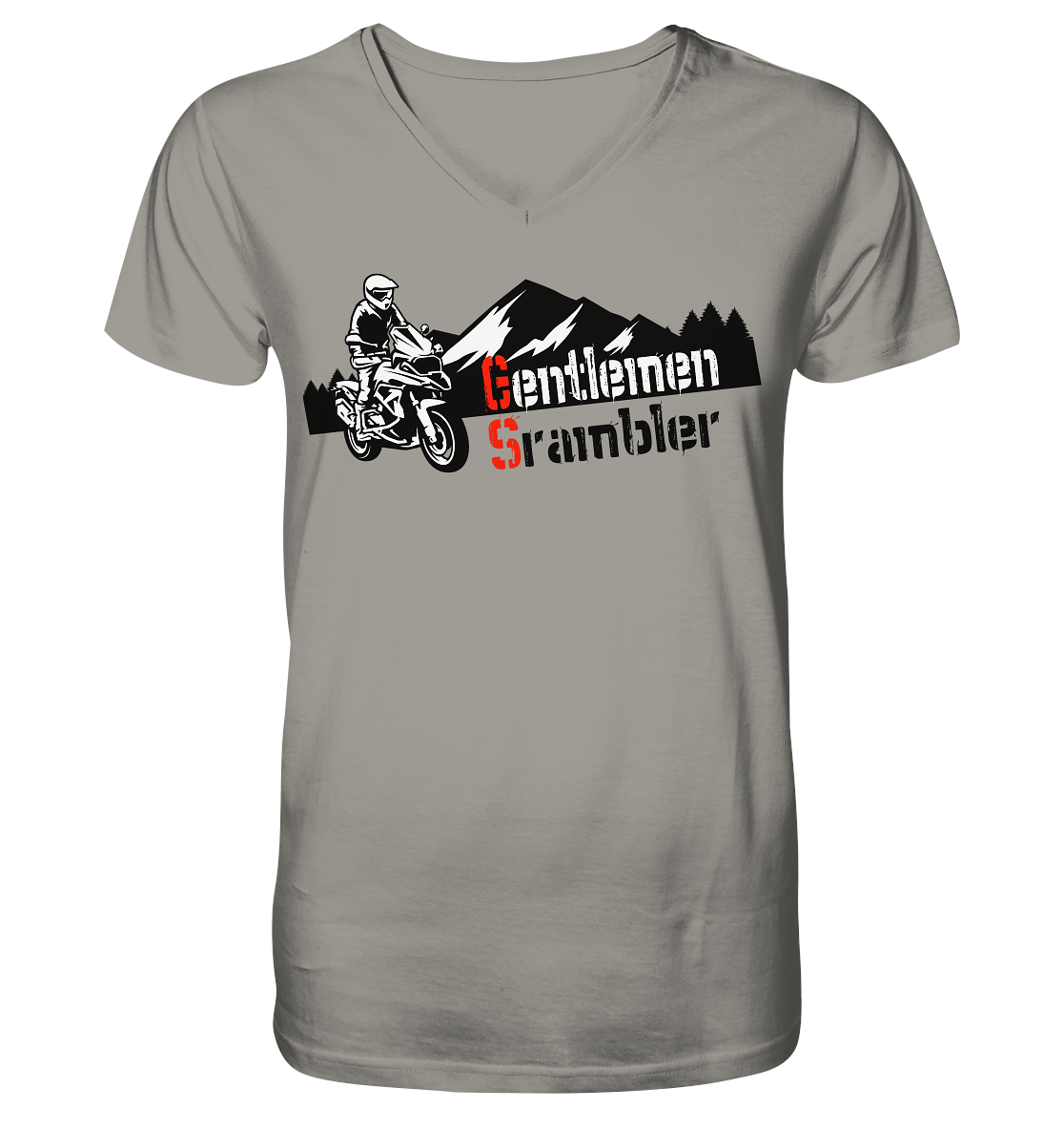 Gentlemen Scrambler - Abenteuer Biker - Herrn V-Neck Shirt