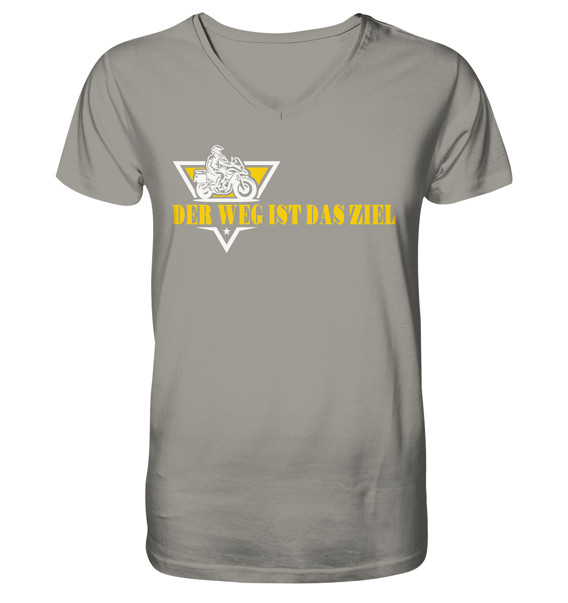 Der Weg ist das Ziel - Spruch für Biker - Herrn V-Neck Shirt