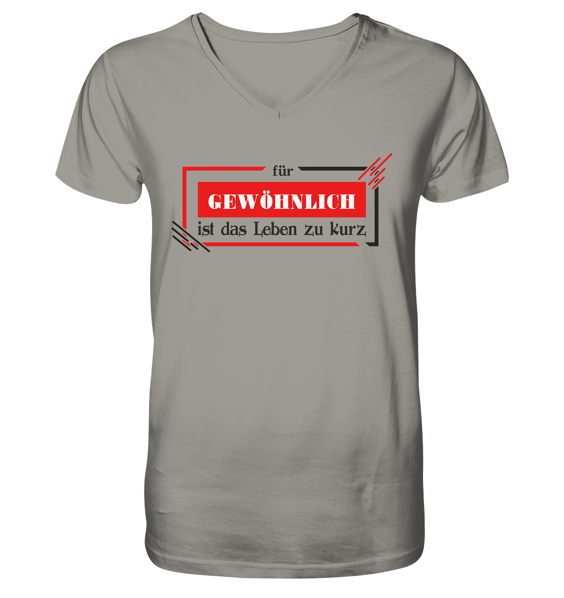 für gewöhnlich ist das Leben zu kurz - Herrn V-Neck Shirt