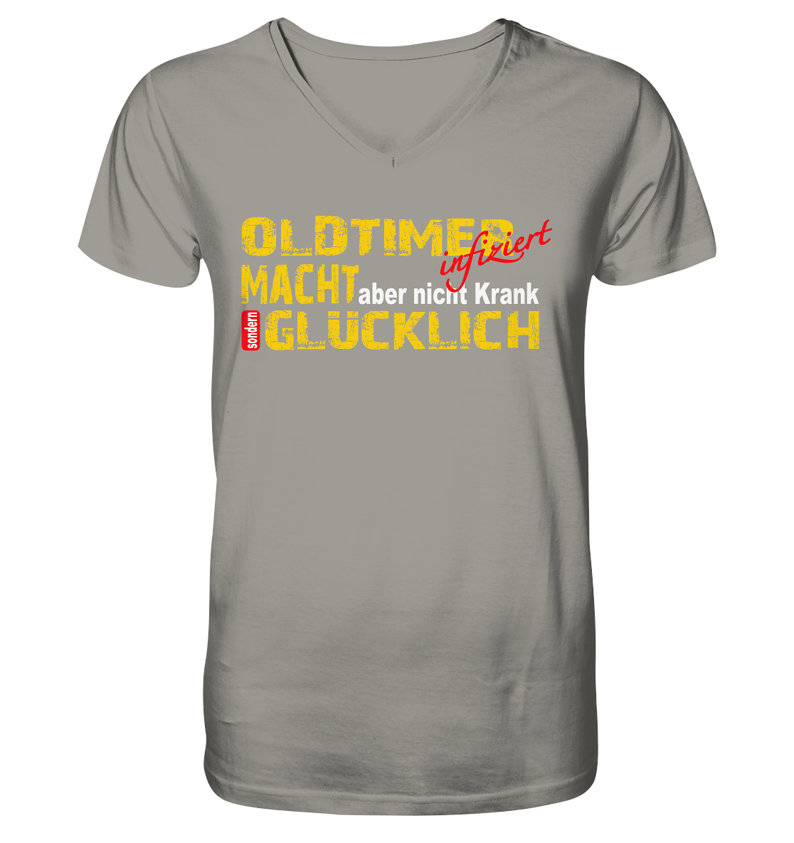 Oldtimer macht Glücklich - Herrn V-Neck Shirt