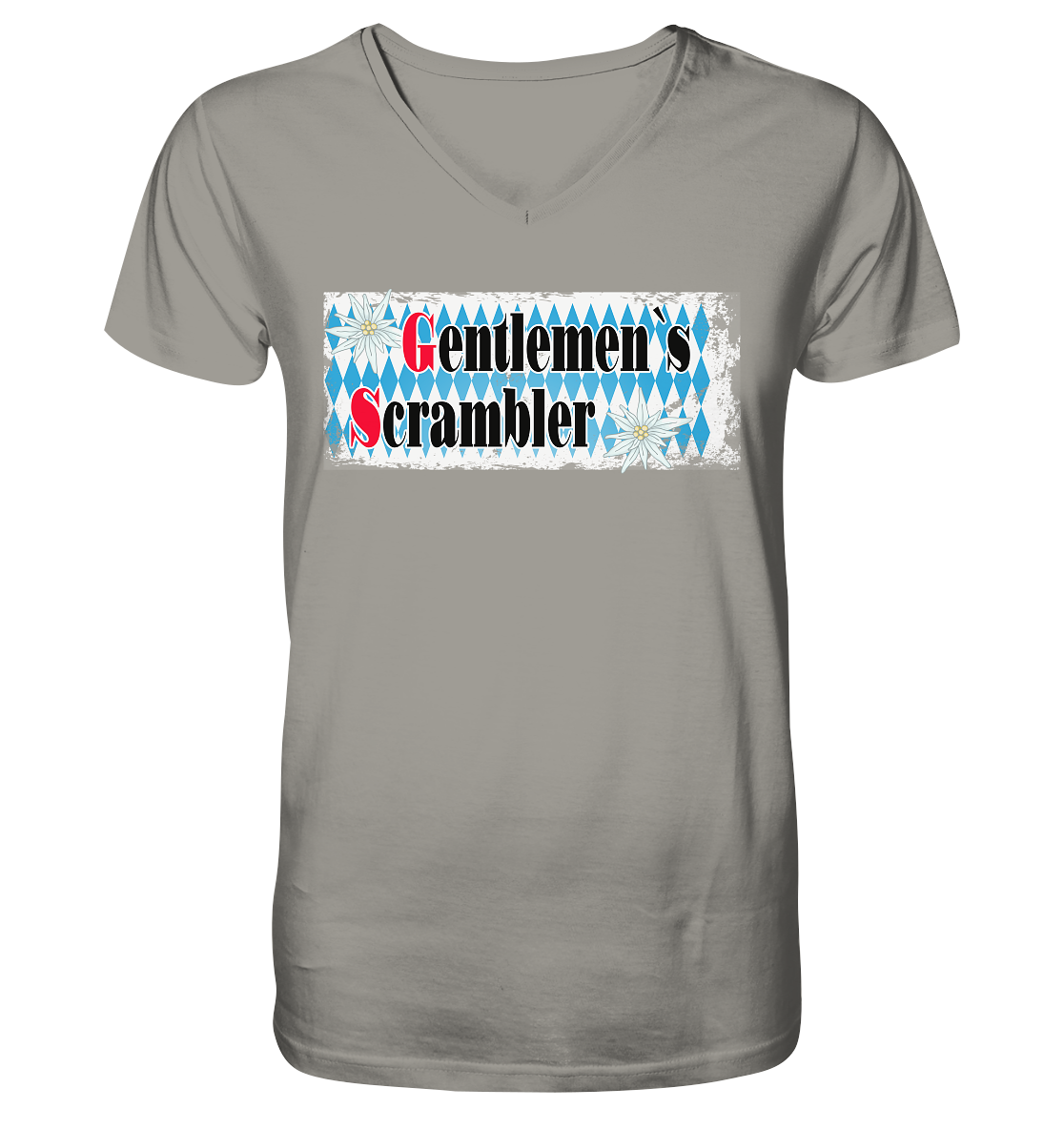 Gentlemen`s Scrambler - GS Adventure Bike - Herrn V-Neck Shirt