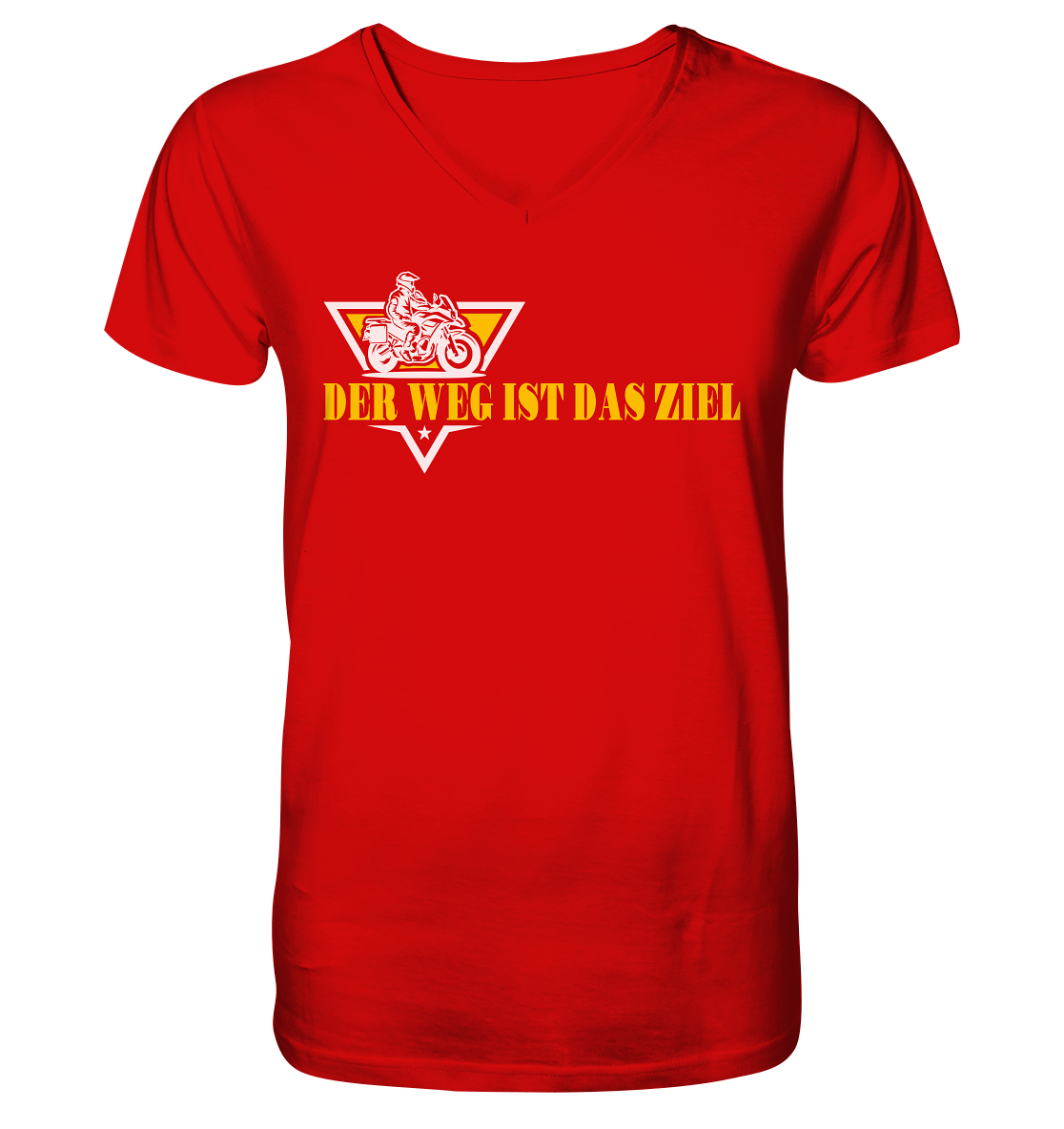 Der Weg ist das Ziel - Spruch für Biker - Herrn V-Neck Shirt