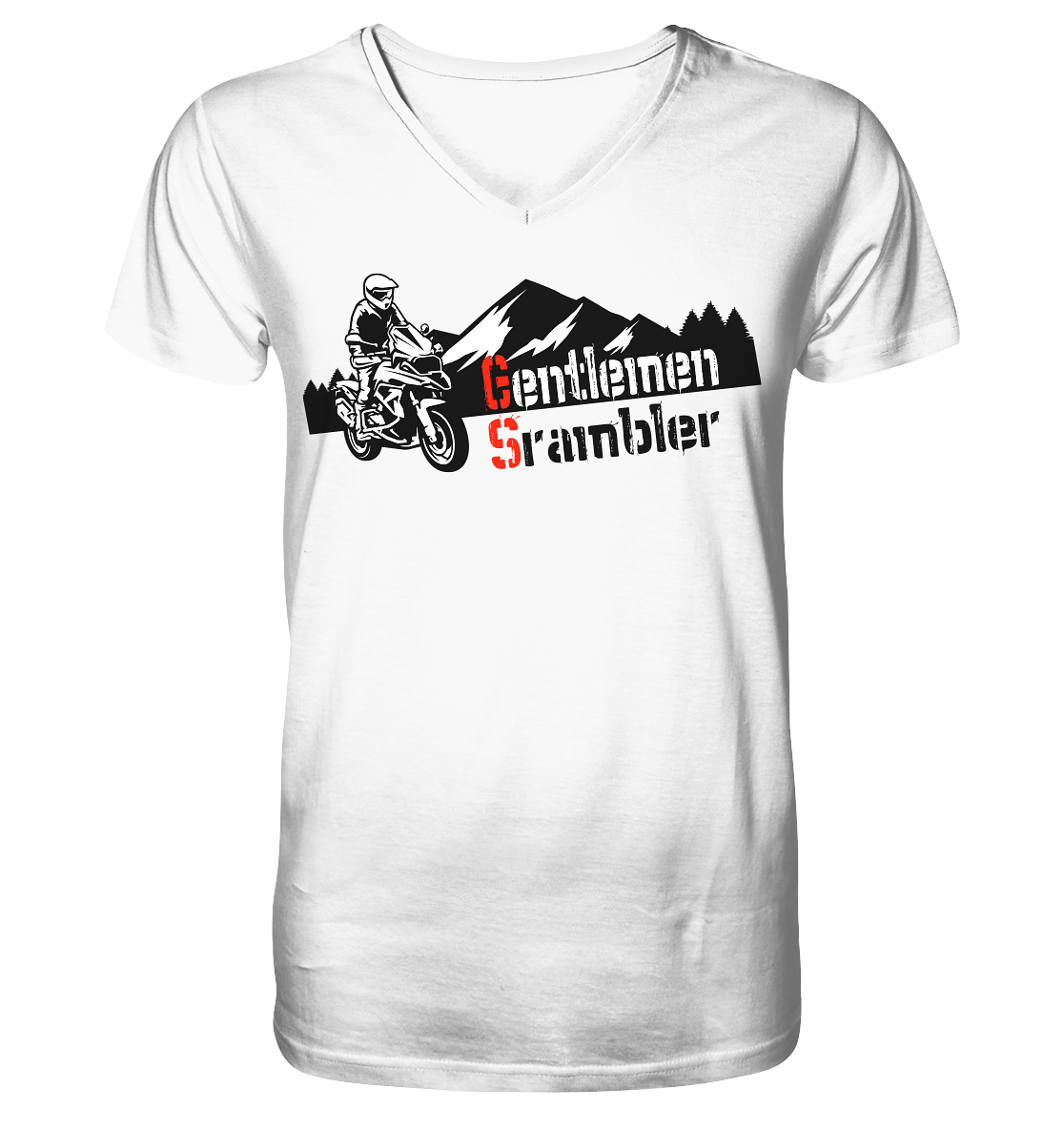 Gentlemen Scrambler - Abenteuer Biker - Herrn V-Neck Shirt