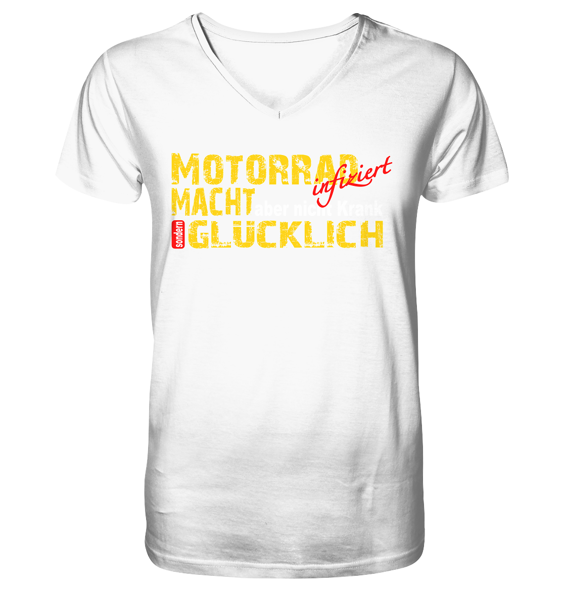 Motorrad macht Glücklich - Herrn V-Neck Shirt
